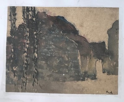 Viet Le Quoc  UNBLOCK WAY orig watercolor rice paper drawing born1972VUFA6x8''USA