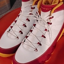 Jordan Air Jordan 9 Bentley Ellis Crawfish Men’s Mid Top Sneaker US 12 White/Red