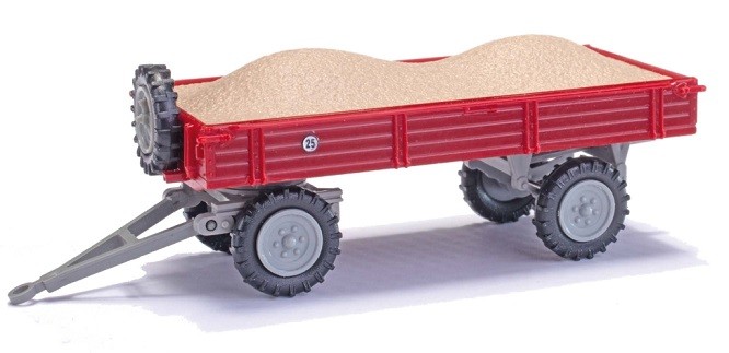 Busch 210010226 - 1/87 / H0 Trailer T4 with Gravel Red - New