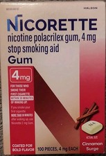 nicorette gum 4 mg cinnamon surge 100