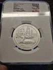 2018-P Mike Castle Voyageurs SP70 5 oz Silver ATB Cracked Slab
