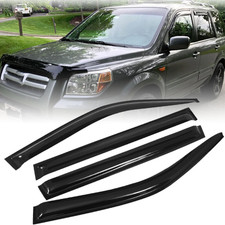 Wind Deflector For 2003-2008 Honda Pilot Slim Acrylic Vent Visor Rain Shield 4 Wind Deflector For 2003-2008 Honda Pilot Slim Acrylic Vent Visor Rain Shield 4
