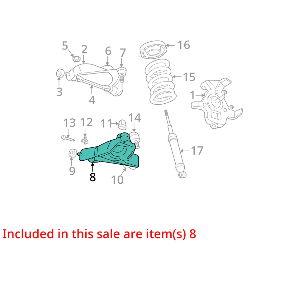 SE ADAPTA A DODGE DAKOTA DURANGO 1997-2004 BRAZO CONTROL INFERIOR 52106116AA - NUEVO OEM Foto 2 de 3