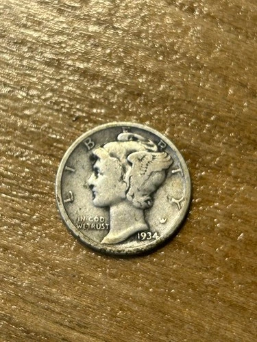1934 Mercury Dime VG+