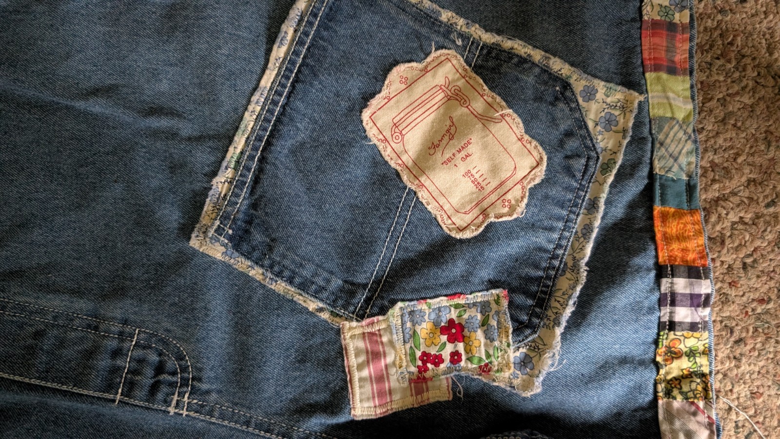 Upcycled, Boho, Patchwork, Plus Size, Denim Short… - image 8