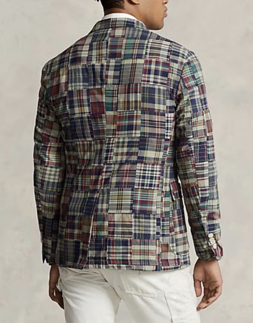 Polo by Ralph Lauren マドラスジャケットXL NWT$698 Polo Ralph Lauren Polo Soft Patchwork Plaid Suit Jacket