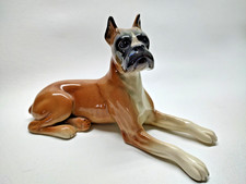 Vintage Pre Goebel Cortendorf Boxer Dog Figurine 7"Long 4" Tall  Western Germany