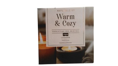Nature Love Warm & Cozy Essential Oil Blends Trio Lavender Vanilla Sandalwood