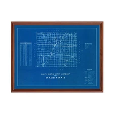 Old Map of DeKalb County, IN 1936 - Vintage Indiana Art