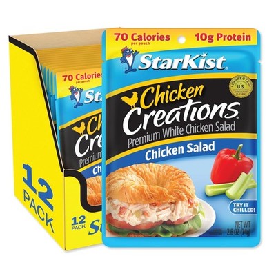 Bulk Chicken Creations Salad Pouches, 2.6 oz Each, Gluten-Free & Ready-to-Eat