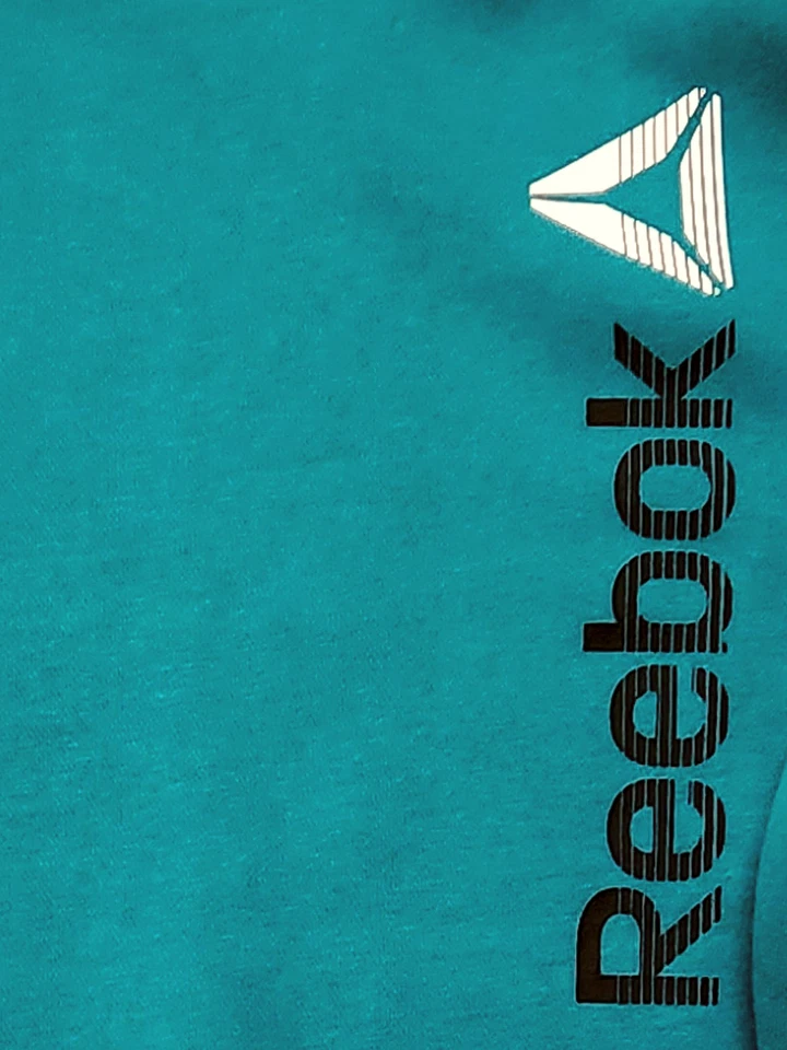 Sudadera pulóver verde con bolsillo de manga grande Reebok para niños Foto 2 de 2