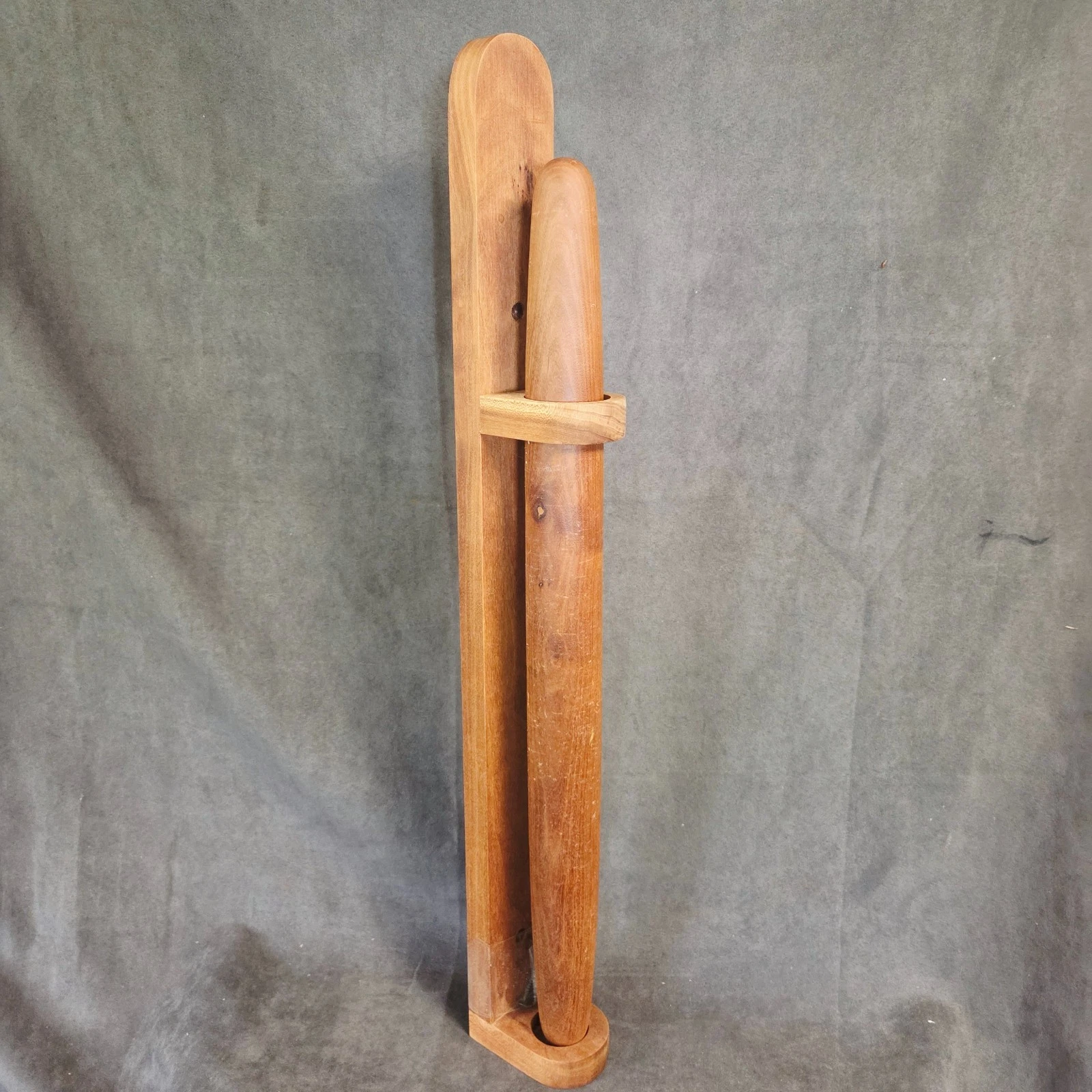 Berea College Kentucky Handmade Wood Rolling Pin & Wall Rack Holder 20"