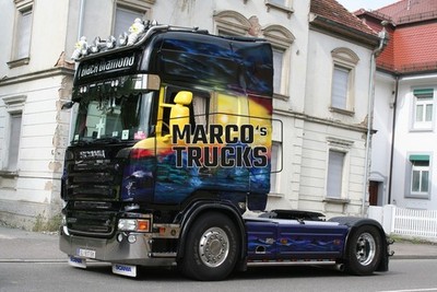 LKW Foto Scania R 580 Zugmaschine Österreich schwarz Black Diamond #h9yi