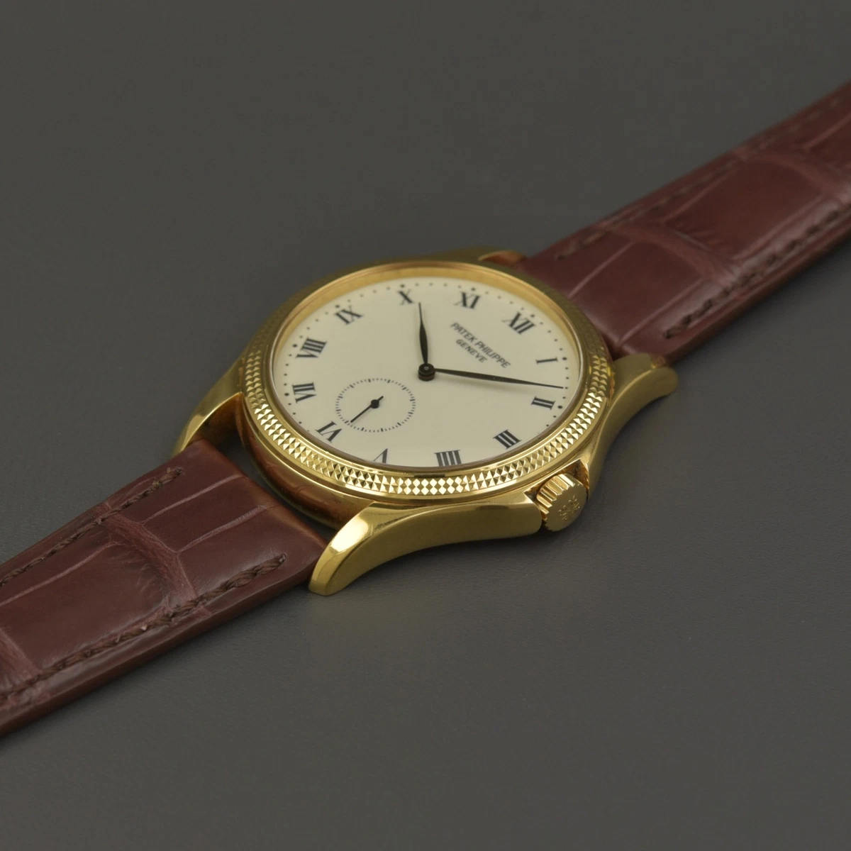 PATEK Philippe Calatrava 5115 J 35 mm cuerda a mano oro 18k sin pulir vintage 2002