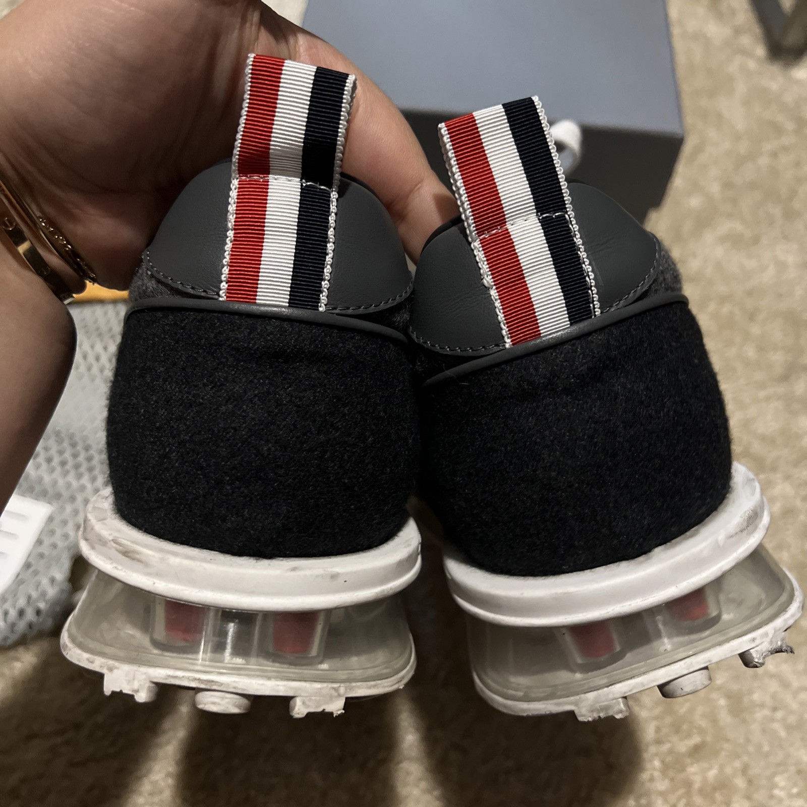 Thom Browne Tech Runner Wool Flannel Sneakers – S… - image 12