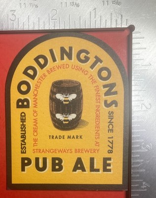BODDINGTONS BITTERS STRANGEWAYS 3x4 INCH BEER COASTER RARE VINTAGE