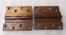 Door Hinges 4" Brass Heavy Duty Double Cranked Antique ref 615D(FREE UK POSTAGE