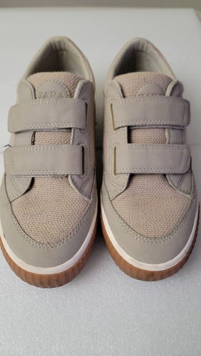 ZARA Kids Casual Hook-and-Loop Sneakers in Gray
