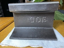 Vintage Rare ~ 1906 ~ Piece of Railroad Train Track ( Approximately 11 lbs )