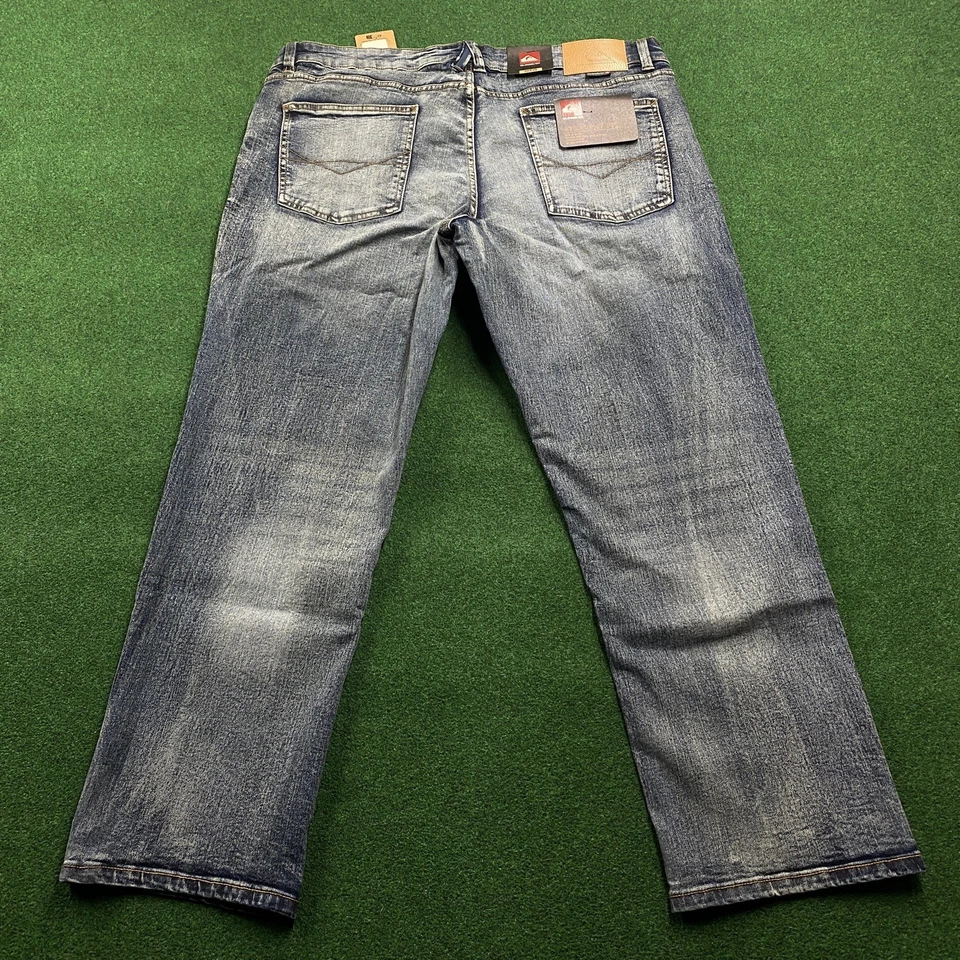 Vintage Quiksilver Pants Mens 38 Blue Denim Surfer Skater Jeans FITS 38x29 - Image 3 of 4