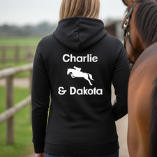 Children's Personalised Show Jumping Equestrian Customised Hoodie