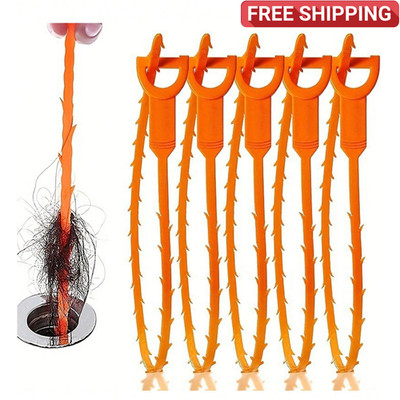Bathroom Kitchen Sink Pipe Drain Cleaner Hair Sewer Anti Clogging Removal Tools
