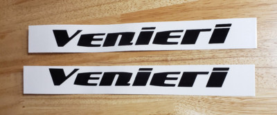 venieri Decals Stickers Gloss black 18   (2) Excavator Forklift Loader tractor 