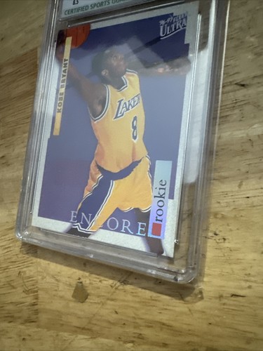 Kobe Bryant Rookie Card Vintage Basketball CSG 8.5 RC Lakers 1996 BLACK MAMBA - Picture 18 of 20