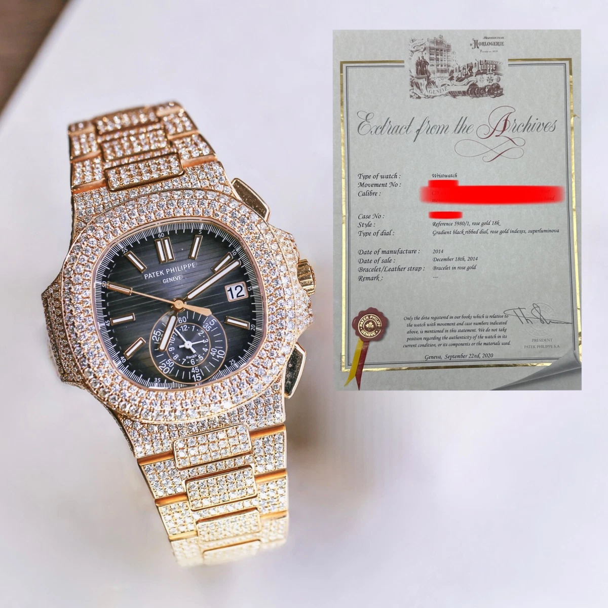 Nautilus patek iced clearance out