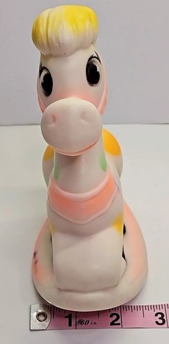 Vintage 1973 Sanitoy Inc Rubber Vinyl Rocking Horse Baby Squeaker Toy Estate - Picture 12 of 13