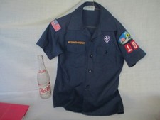 Boy Scouts Of America Vintage Uniform Official Troop Shirt YOUTH medium 10-12