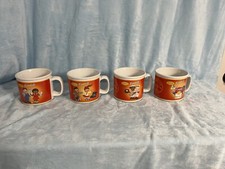 Vintage Campbell Soup Kids 100 Year Anniversary 1904-2004 Set of 4 Soup Mugs