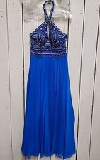 Mori Lee Size 12  Formal Dress Blue *flaws* CR