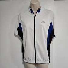 Bellwether Elite CS Octane Women's White Blue Full-Zip Cycling Jersey Size L