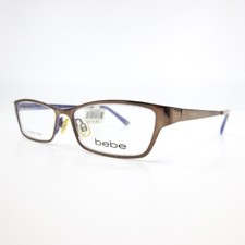 Bebe BB5045 234 topaz Eyeglasses Frames Purple rectangle Full Rim 53-17-135