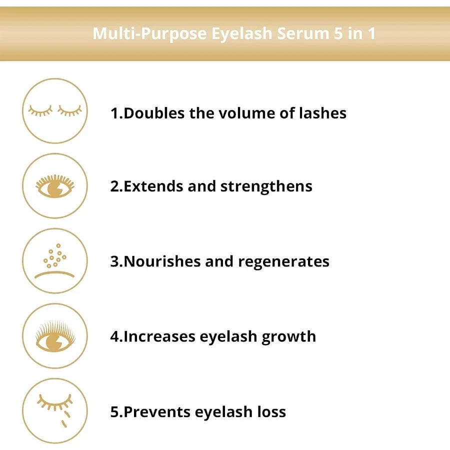 Eveline Lash Therapy Total 5in1 Argan Oil Eyelash Serum Professional Conditioner - Image 2 of 4