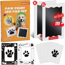 Paw Print Kit, Dog Nose Print Kit, 8 Pcs Baby Hand and Footprint Kit with Cute P