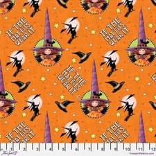 Free Spirit Spooky Cute Halloween by Mary Engelbreit PWMY007 Orange   Cotton