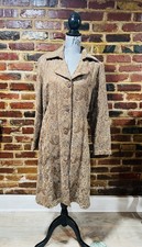 Vintage Flashback Button Up Coat With Pockets, Women's Large