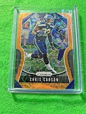 CHRIS CARSON GOLD LAZER PRIZM CARD JERSEY #32 SEAHAWKS 2019 PRIZM FOOTBALL