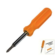 6 in 1 Screwdriver Nut Driver Flat Head  Phillips Reversible Ph1 PH2 CRV Bits