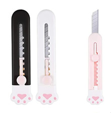 3pcs Cute Cat Paw Box Opener Paper Cutter DIY Project Adorable Office Stationery