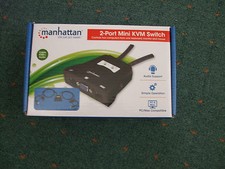 2 PORT KVM MINI SWITCH, 2 COMPUTERS WITH ONLY ONE KEYBOARD ETC