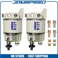 2* R12T Fuel Filter Water Separator Diesel Engine For Racor 140R 120AT S3240 NPT