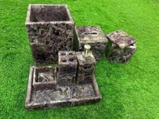 Agate Stone Natural Bathroom Set Decors, 7 Pcs Bathroom Accessories Home Decors