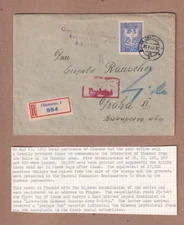 Czechoslovakia 25 May 1945 Olomouc Liberation Label - Registered cover to Prague
