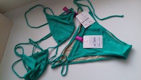 L'AGENT BY AGENT PROVOCATEUR ROBBIE BIKINI TOP LARGE UK14 & XLARGE BRIEF UK16