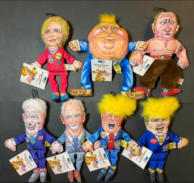 FUZZU BY MULTIPET Fuzzu Political Parody Plush Dog Toy With Squeaker 12" Trump Clinton Putin Biden