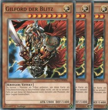yugioh 3x Gilford der Blitz MIL1-DE006 COMMON 1AUFLAGE DEUTSCH