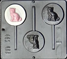 Cat Lollipop Chocolate Candy Mold 266 NEW